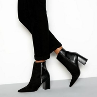 Debenhams  Faith - Black croc effect Bake block heel ankle boots