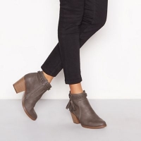 Debenhams  Mantaray - Grey tassel block heel ankle boot