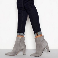 Debenhams  J by Jasper Conran - Grey suede block heel ankle boots