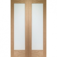 Wickes  Wickes Oxford Fully Glazed Oak 1 Panel Rebated Internal Door