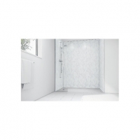 Wickes  Wickes Feather Marble Gloss Laminate 3 Sided Shower Panel Ki