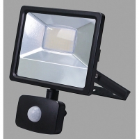 Wickes  Wickes Aluminium Black PIR Sensor Floodlight - 30W