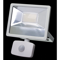 Wickes  Wickes Aluminium White PIR Sensor Floodlight - 30W