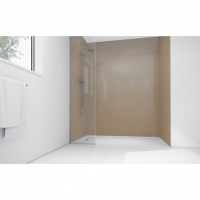 Wickes  Wickes High Gloss Beige Laminate 3 Sided Shower Panel Kit - 