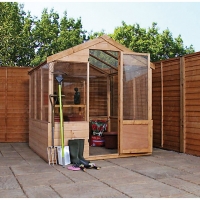 Wickes  Mercia Large Wooden Apex Greenhouse - 8 x 6 ft with Assembly