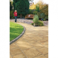 Wickes  Marshalls Coach House Riven Cotswold Mixed Size Paving Patio