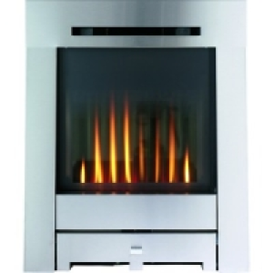 Wickes Yuha Gas Fire Brushed Steel Effect 2.5kW