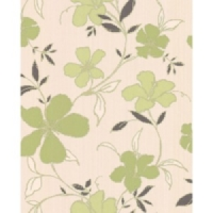 Superfresco Easy Rapture Decorative Wallpaper Green/Cream 10 £17.35