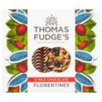 Asda Thomas J Fudges 6 Mouthwatering Milk Chocolate Florentines