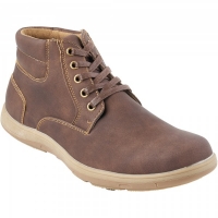 JTF  Comfort Lace Up Boot Brown Mens