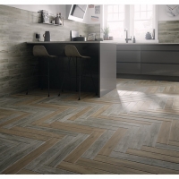 Wickes  Wickes Dalby Weathered Grey Wood Effect Porcelain Tile 593 x