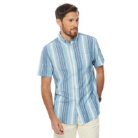 Debenhams  Maine New England - Aqua ombre stripe linen blend shirt