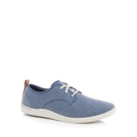 Debenhams  Clarks - Blue Mapped lace up trainers