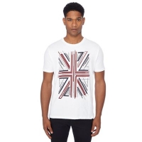 Debenhams  Ben Sherman - White Union Jack print t-shirt