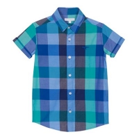 Debenhams  bluezoo - Boys multi-coloured checked short sleeve shirt