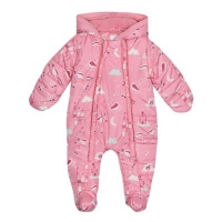 Debenhams  bluezoo - Baby girls pink printed snowsuit