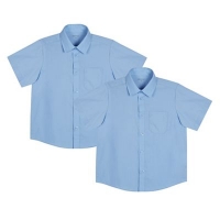 Debenhams  Debenhams - Pack of two boys blue generous fit short sleeve