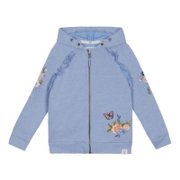 Debenhams  Mantaray - Girls blue floral embroidered sweater
