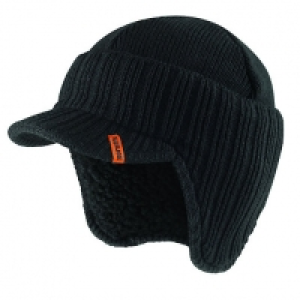 Scruffs Peaked Knitted Work Beanie Hat Black - One Size &pound;7.00
