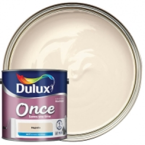 Dulux Once Matt Emulsion Paint - Magnolia 2.5L &pound;25.00