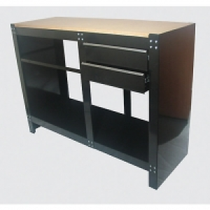 Hilka Heavy Duty 2 Drawer Work Bench - Black 1.3m £155.00