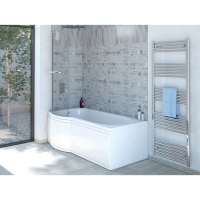 Wickes  Wickes Valsina Shower Bath Undrilled 1675 x 850 x 750 mm Lef
