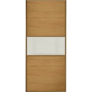 Wickes  Wickes Sliding Wardrobe Door Fineline Oak Panel & Soft White