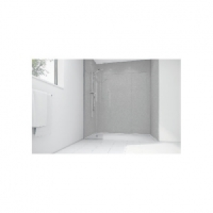 Wickes  Wickes White Diamond Acrylic 1700 x 900mm 2 Sided Shower Pan