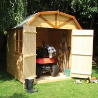 Wickes  Wickes Barn-Style Curved Roof Double Door Garden Shed - 7 x 