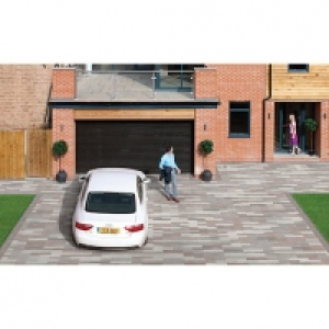 Wickes  Marshalls Driveline Metro Textured Block Paving - Dark Grey 