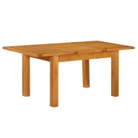 QDStores  Cotswold Oak Extending Rectangular Dining Table Small (0.9m 