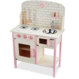 Large Pink Wooden Toy Kitchen £29.99