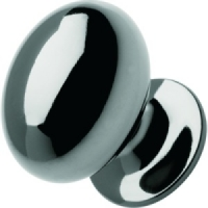 Wickes Frankfurt Knob Oval Black Nickel 35mm 10 Pack