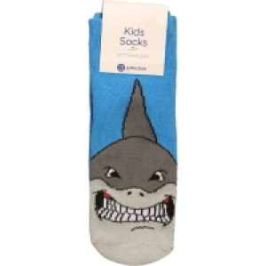 B Collection Kids Novelty Quarter Crew Sock - Blue