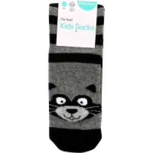 Brilliant Basics Kids Racoon Quarter Crew Sock - Grey