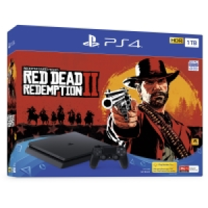 PlayStation 4 Slim 1TB Red Dead Redemption 2 Bundle - Black