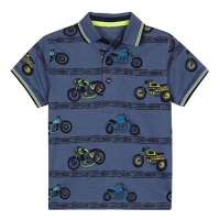 Debenhams  bluezoo - Boys motorbike print polo shirt