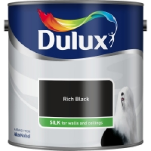 Dulux Silk Emulsion Paint Rich Black 2.5L £10.00