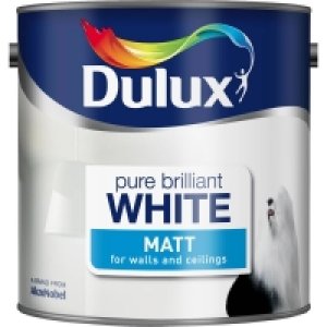 Dulux Matt Emulsion Paint Pure Brilliant White 2.5L £6.00