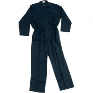 Wickes Heavy Duty Polycotton Boiler Suit Navy Blue Size L &pound;15.00