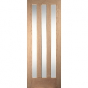 Jeld-Wen Aston Clear Glazed Oak 3 Lite Internal Door - 1981m £180.00