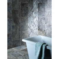 Wickes  Wickes Silver Grey Honed & Filled Travertine Wall & Floor Ti