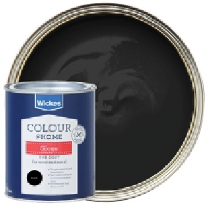 Wickes One Coat Gloss Paint - Black 750ml £14.99