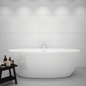 Wickes White Gloss Ceramic Tile 360 x 275mm &pound;7.56