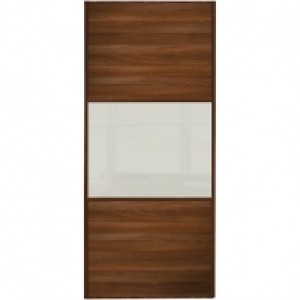 Wickes Sliding Wardrobe Wideline Door Walnut Panel & Soft Wh &pound;149.00