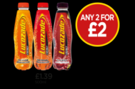 Lucozade Energy Orange, Original, Cherry £2.00