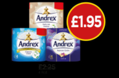 Andrex Classic Clean, Natural Pebble, Supreme Quilts £2.25