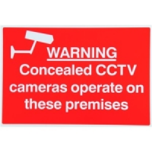 Wickes Concealed CCTV Cameras Sign