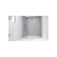 Wickes  Wickes White Mist Laminate 1700x900mm 2 sided Shower Panel K
