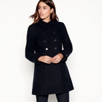 Debenhams  J by Jasper Conran - Navy wool longline pea coat